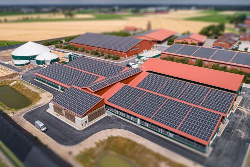 Stall mit Solaranlage